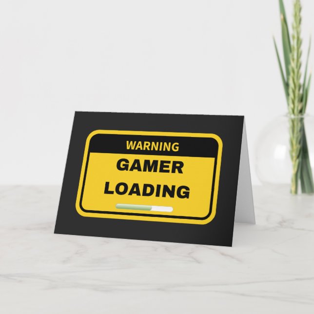 Gamer Loading game player Invitation (Front)