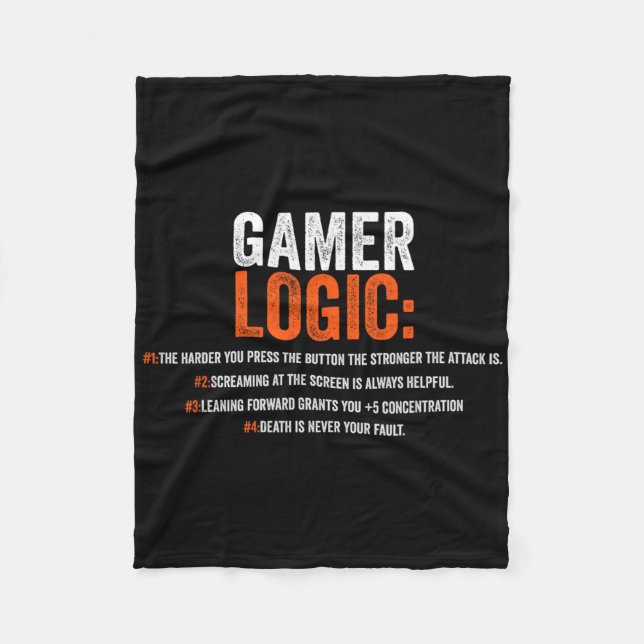 Gamer Logic  Fleece Blanket (Front)
