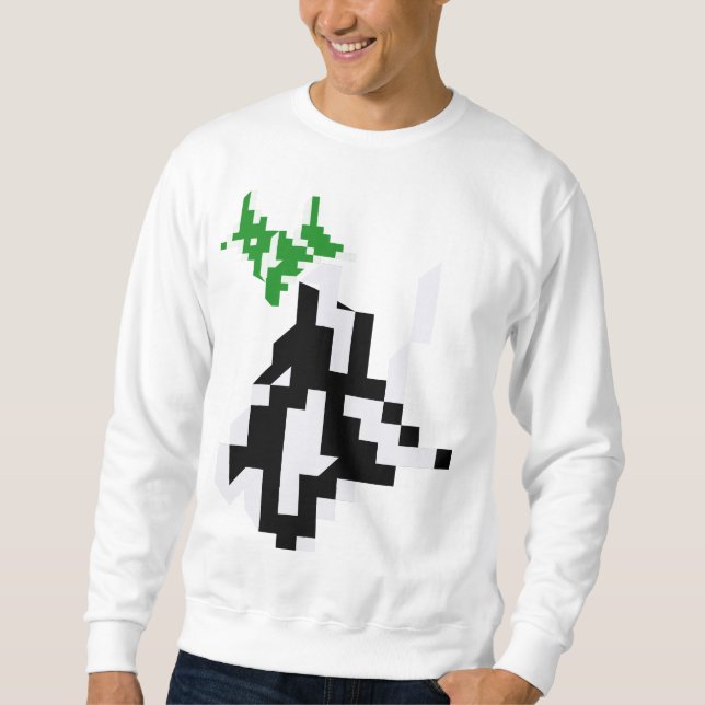 Gamer Long sleeve Athleisure Minimalist Pixel Sweatshirt (Front)