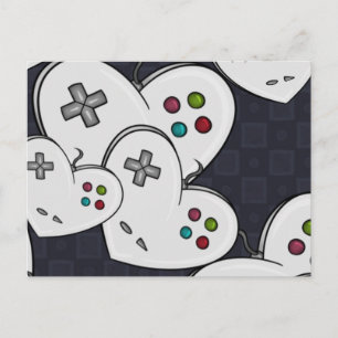 Gamer Love Controller Heart Postcard