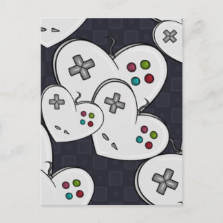 Gamer Love Controller Heart Postcard