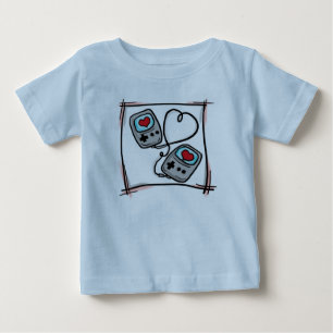 Gamer love cute handheld baby tee