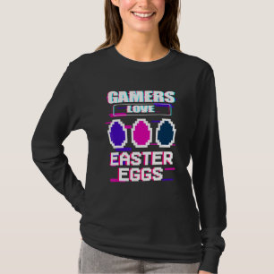 Gamer Love Easter Eggs Egg Hunting Video Game T-Shirt
