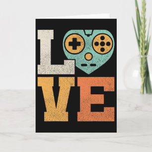 Gamer Love Outfit Vintage Video Game Costume Retro Card