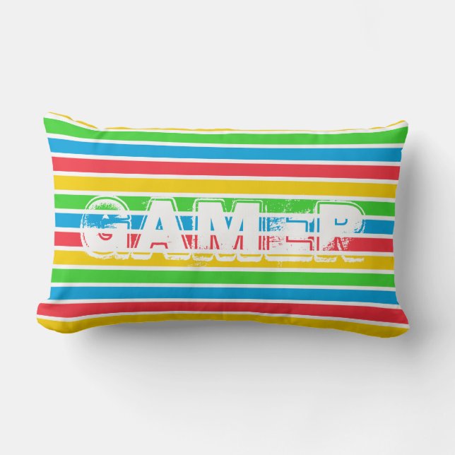 Gamer - Lumbar Pillow 13" x 21" (Front)