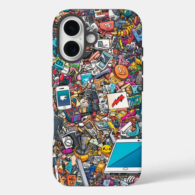 Gamer Mayhem Urban Street Art Phone Case  (Back)
