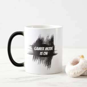 Gamer Mode is On Black and White Mug