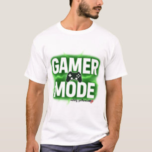 Gamer Mode Neon Green Design T-Shirt
