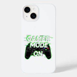 Gamer Mode ON – Neon Glitch Gaming T-Shirt Design Case-Mate iPhone 14 Case