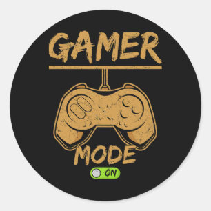 Gamer Mode On – Perfect For Hardcore Players Classic Round Sticker