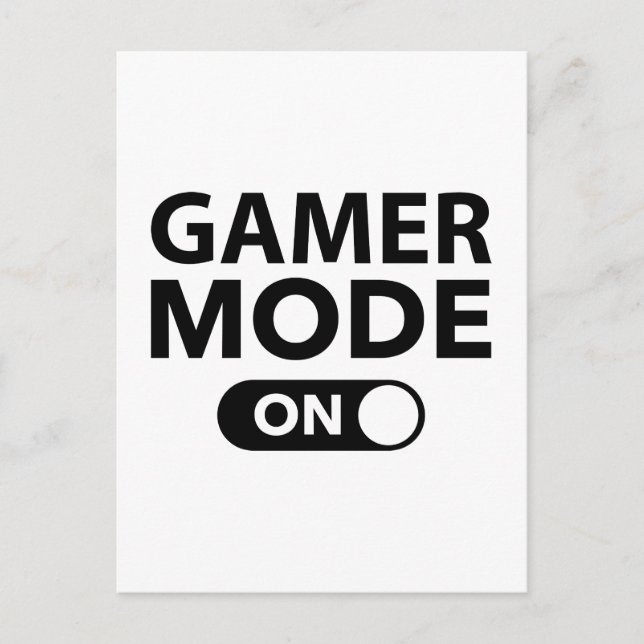 Gamer Mode On Postcard (Front)
