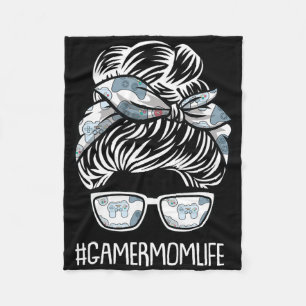 Gamer Mum Life Mothers-day Gaming Video-game Contr Fleece Blanket