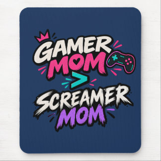 Gamer Mum vs Screamer Mum Fun gaming Mouse Mat