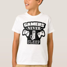 Gamer Never Sleep – Funny Gaming T-Shirt for True 