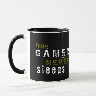 Gamer never Sleeps Black Gamer Coffee Mug