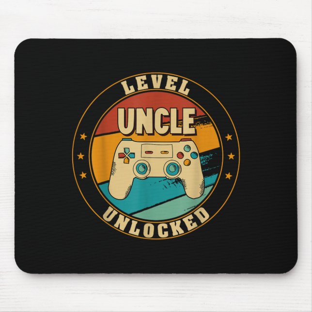 Gamer New Uncle Dad Mom Baby Announcement Pregnanc Mouse Mat (Front)