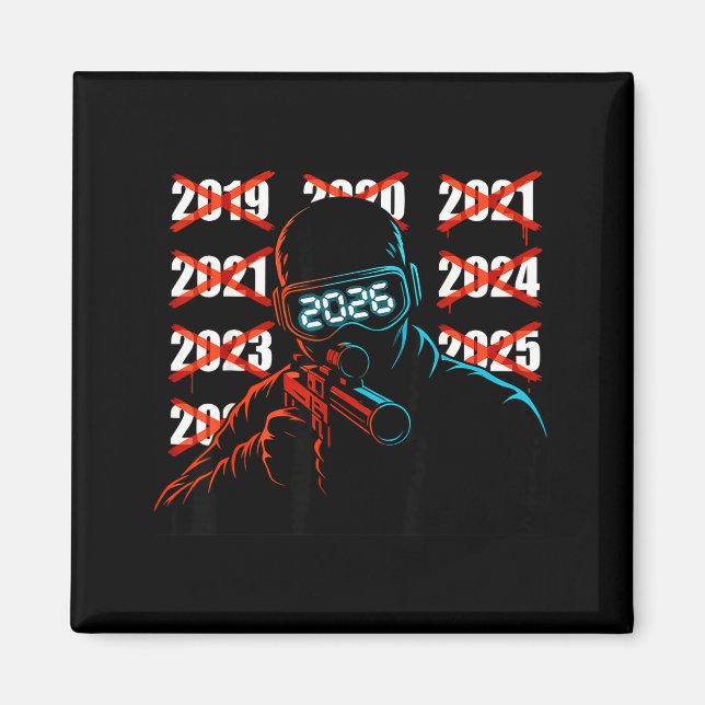 Gamer New Year's Eve 2026 Will Be My Year Gaming M Magnet (Front)