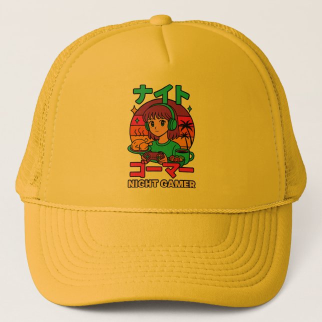 Gamer Night Trucker Hat (Front)