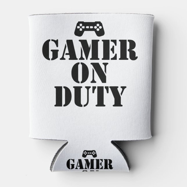 Gamer On Duty Can Cooler (Front)