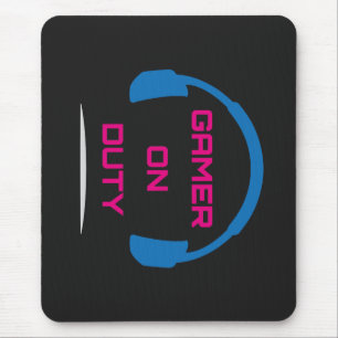 Gamer On Duty Video Game Mouse Mat