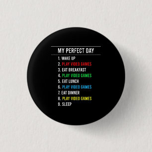 Gamer Perfect Day 3 Cm Round Badge