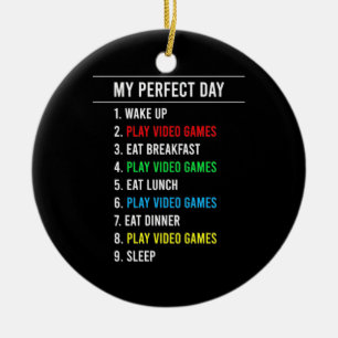 Gamer Perfect Day Ceramic Tree Decoration