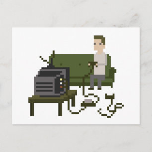 Gamer Pixel Art Postcards