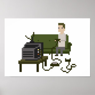 Gamer Pixel Art Poster