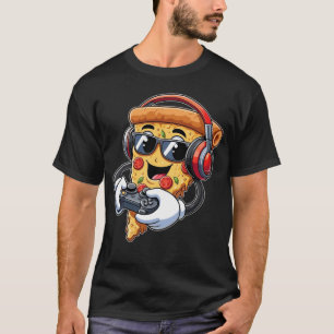 Gamer Pizza Video Gaming Boy Enthusiast Gamer Teen T-Shirt