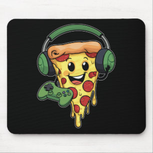 Gamer Pizza Video Gaming Funny Video Gamer Pizza L Mouse Mat