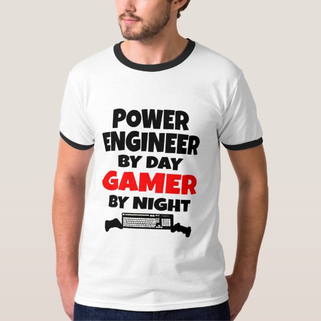 Gamer Power Engineer T-Shirt (Front)