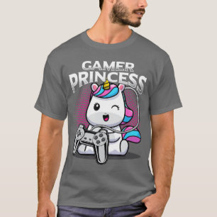 Gamer Princess Console Gaming Unicorn Computer Gam T-Shirt