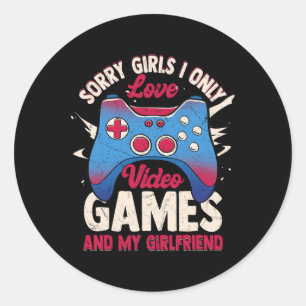 Gamer Priorities – Video Games And Girlfriend  Classic Round Sticker