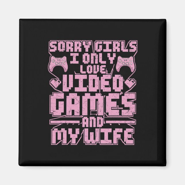 Gamer Priorities – Video Games And Wife  Magnet (Front)