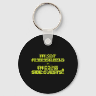 Gamer Procrastinating Side Quest Key Ring