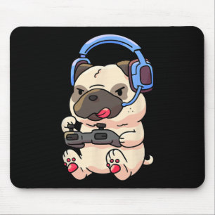 Gamer Pug Gaming Pugs Video Game Gift  Mouse Mat