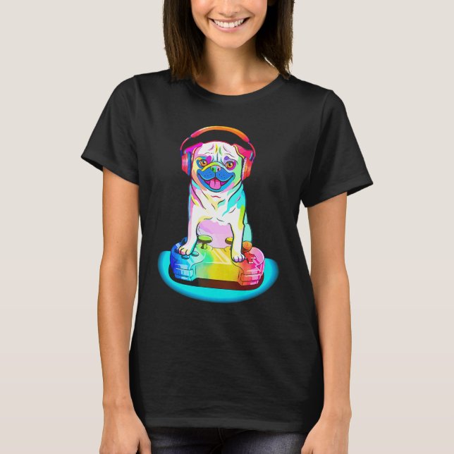 Gamer Pug Gaming Pugs Video Game T-Shirt (Front)