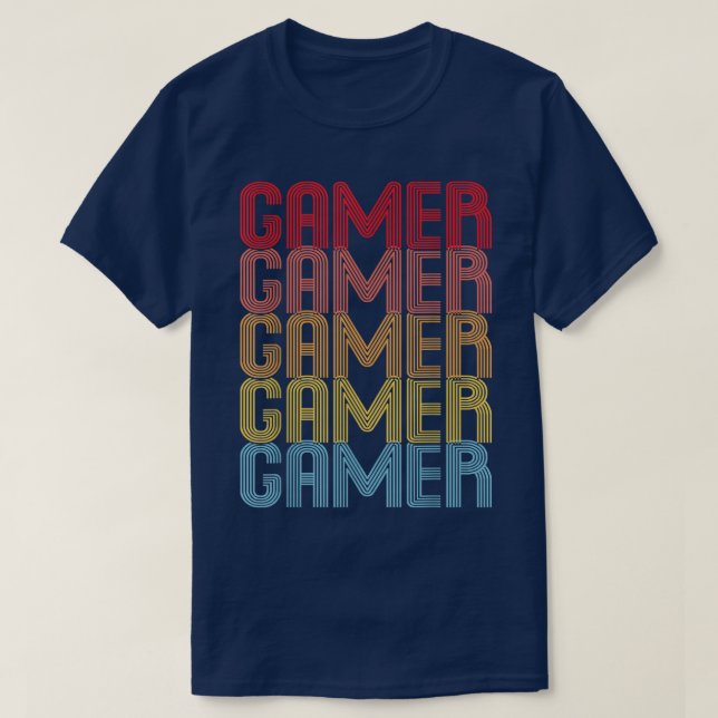 Gamer Retro 70s Game Funny  T-Shirt (Design Front)
