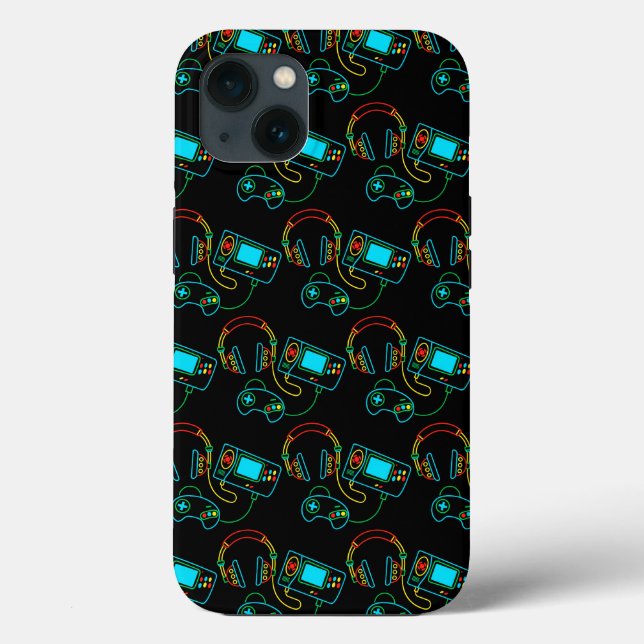 Gamer Retro Neon Pattern  Case-Mate iPhone Case (Back)