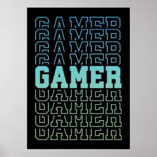 Gamer Retro Old School - Funny Video Gamer, Gaming Poster