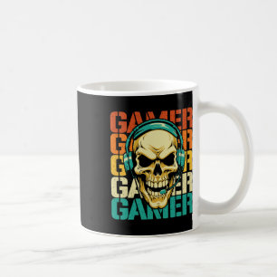 Gamer - Retro Skull Gaming Lover Console Game Vide Coffee Mug
