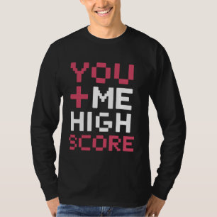 Gamer Romance Video Games Heart Pixel Art Gaming P T-Shirt