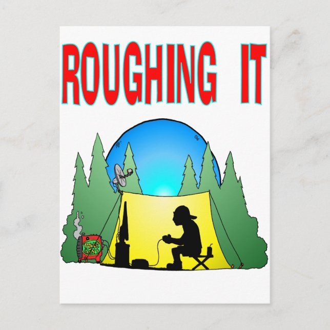 Gamer Roughing It Postcard (Front)
