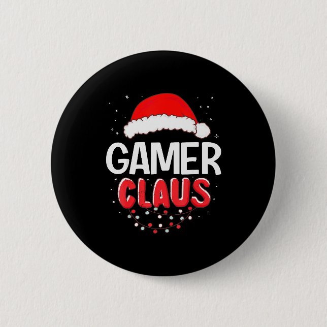 Gamer Santa Claus Christmas Matching Costume  6 Cm Round Badge (Front)