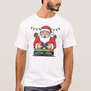 Gamer Santa Loading Christmas Hoodie & Tee