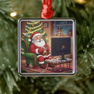 Gamer Santa Ornament