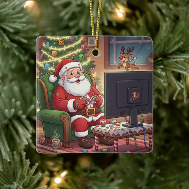 Gamer Santa Ornament (Tree)
