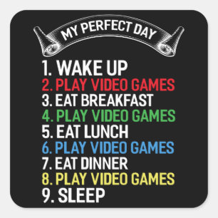 Gamer Saying Gaming Funny Gaming Gift Idea Square Sticker