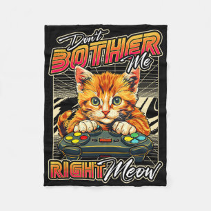 Gamer Shirt Cat Gaming Shirt Men Boys Video Game A Fleece Blanket