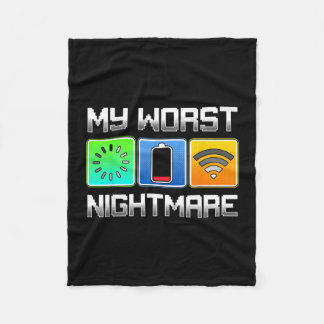 Gamer Shirt Gaming Shirt Men Boys Funny My Worst S Fleece Blanket